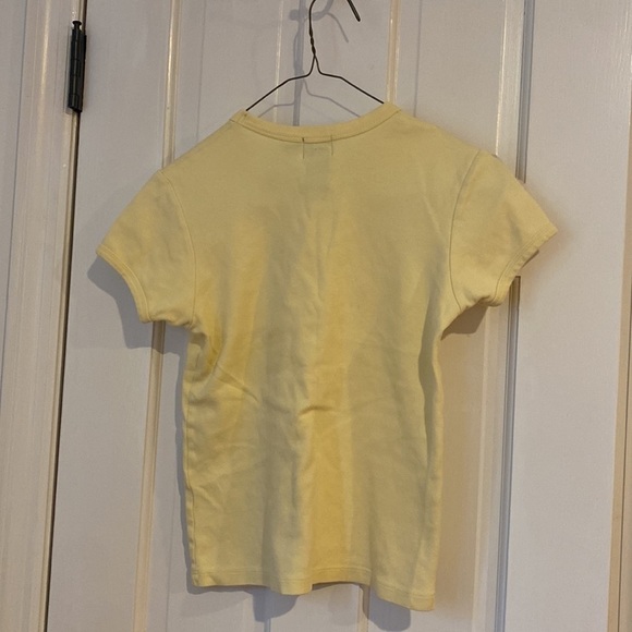 Women’s baby tee yellow Calvin Klein shirt. Size S - Picture 4 of 5